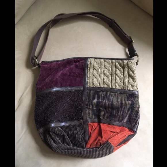 Lucky Brand Knit Patchwork Crossbody/ Hobo Bag - Picture 4 of 4